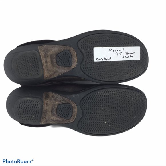 MERRELL 9.5M Ankle Shoe Brown Leather - Picture 9 of 10